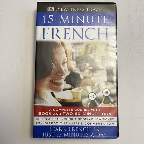 15 Minute French Eyewitness Travel Complete Course Caroline Lemoine Book And CDs - Picture 1 of 8